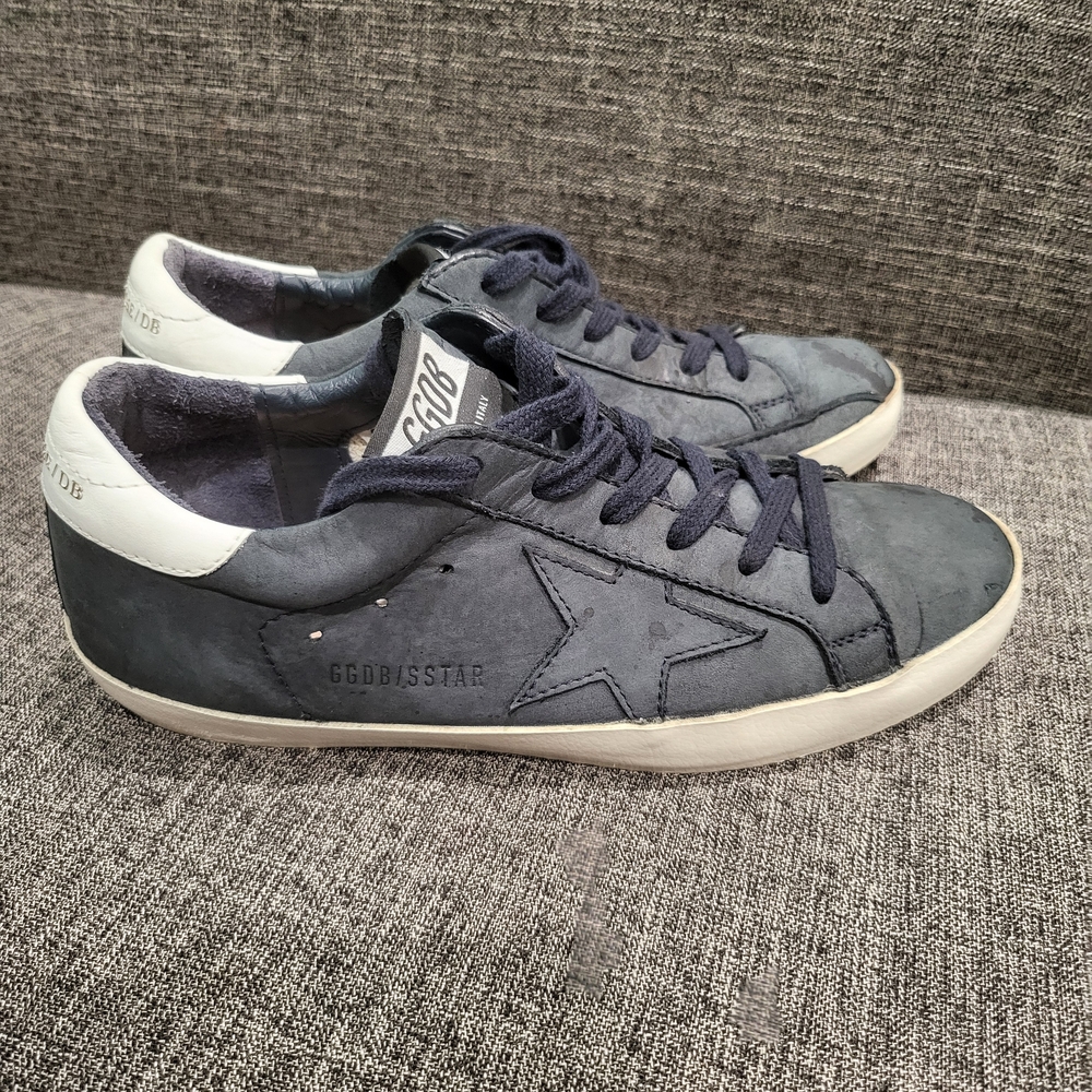 Golden Goose Navy Suede Low-Top Sneakers 36 - Picture 2 of 9